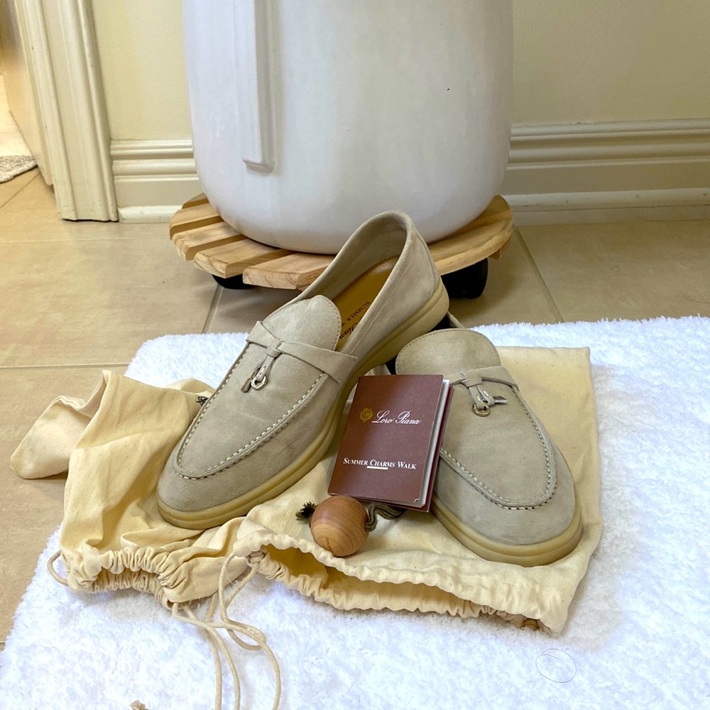 Loro Piana Summer Walk Charms loafers size 39.